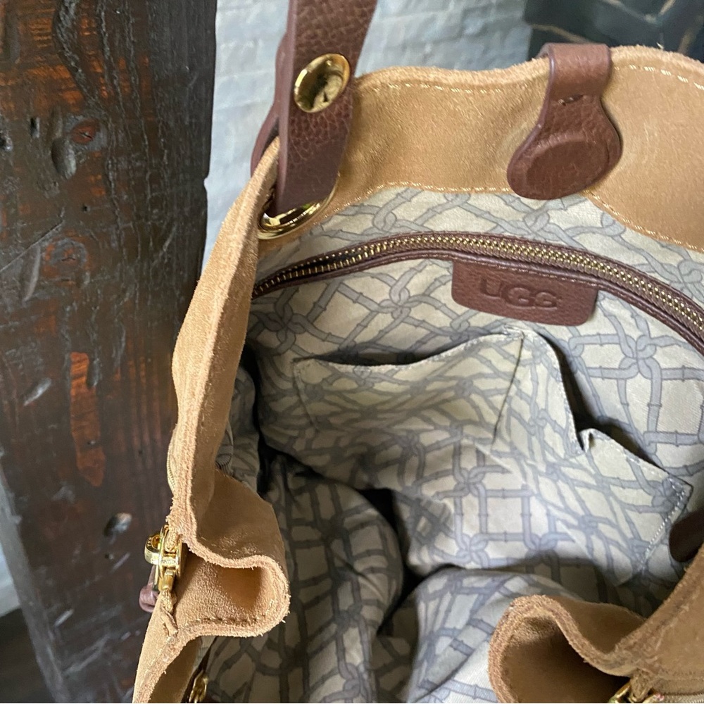 UGG Chestnut Suede “Sheldon” Tote Bag - Picture 14 of 14